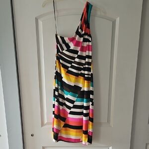 Trina Turk Multicolor One-Shoulder Dress
